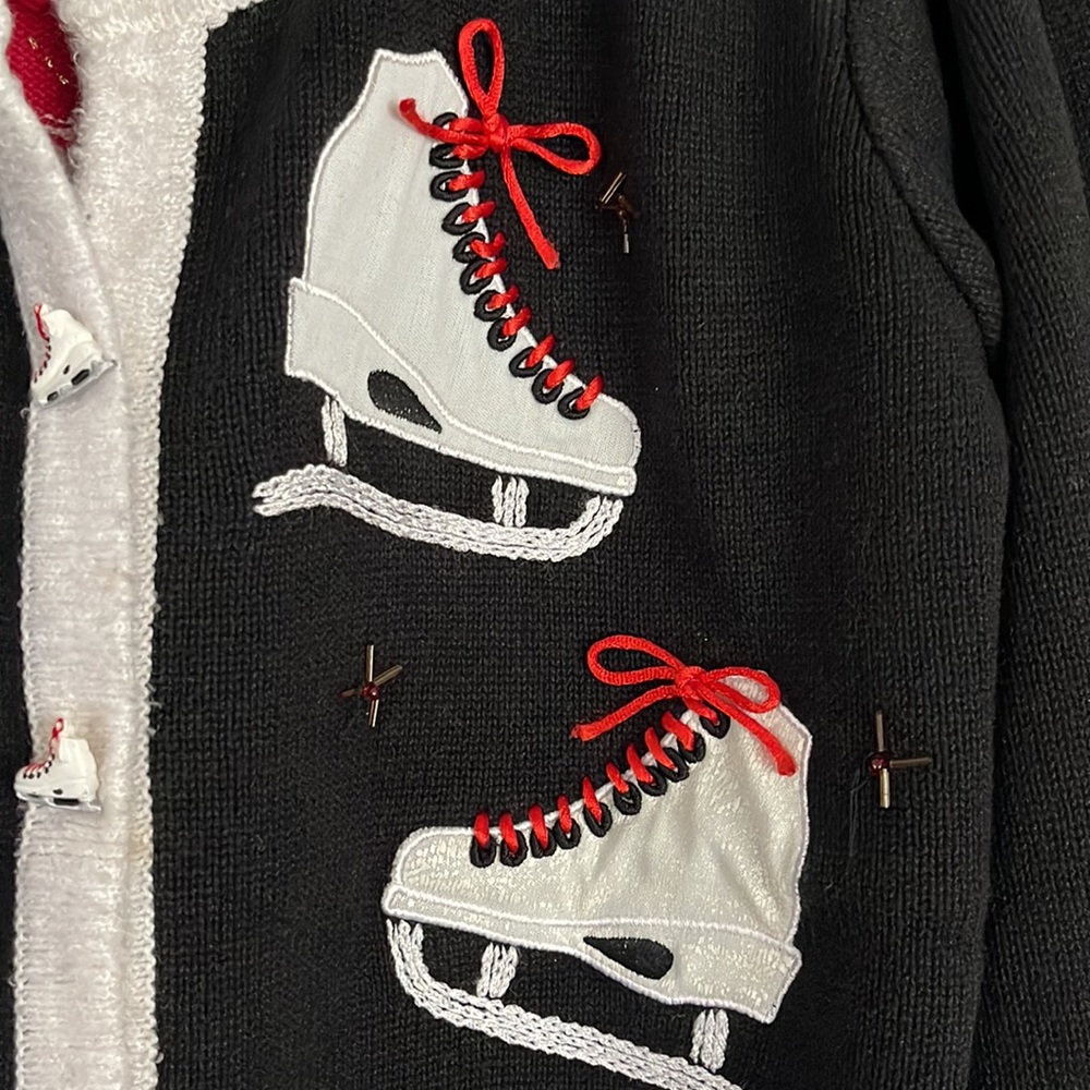 Vintage Storybook Knits Womens Skating Dream Cardigan Sweater Sz 1X** - Picture 14 of 16